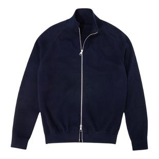 MrBu布先生半高拉链纯棉针织开衫秋冬男士提花插肩袖外套BT12352