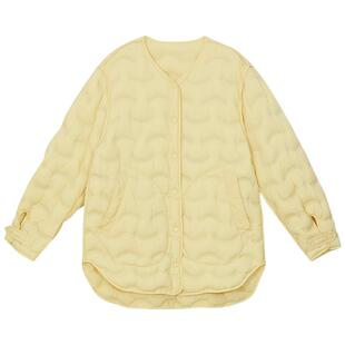 谜底双面穿羽绒服女冬简约百搭宽松俏皮软语中长鸭绒服244MY1518