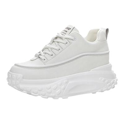 休闲厚底老爹鞋女小个子真皮显高