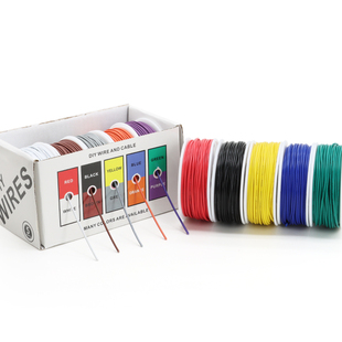 DIY盒装1007电子线16 18 20 22 24 26 28 30AWG镀锡铜单芯多股线