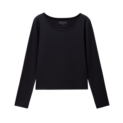 Giordano修身圆领长袖T恤