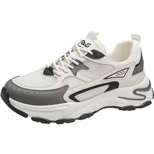 高哥内增高鞋男士2026新款夏季运动鞋男厚底休闲鞋老爹鞋男鞋8cm