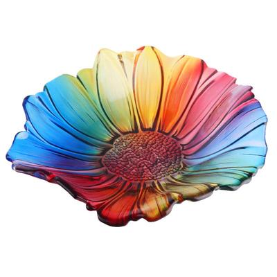 水果盘家用客厅瓜子盘花型水晶