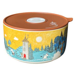 芬兰姆明moomin陶瓷密封保鲜碗罐子冰箱饭盒微波炉可加热泡面碗
