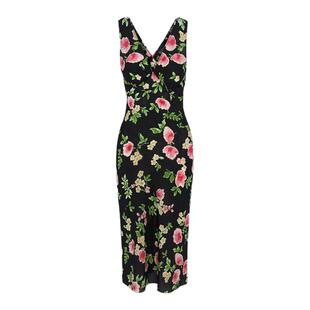 【现货】About Reformation真丝深V领低胸连衣裙无袖斜裁鱼尾法式