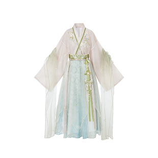 云藏月绣 绿萍 原创宋制国风仙气齐腰破裙绣花汉服女套装春夏