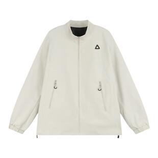 吕小虎户外立领教练夹克男士春季极简通勤休闲冲锋衣运动无帽外套