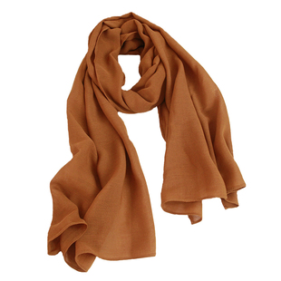 纯色棉麻围巾女短长条薄款春夏文艺护颈围脖韩版百搭领巾装饰丝巾