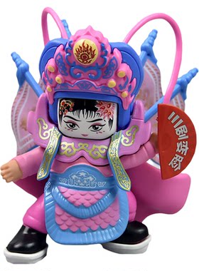川剧变脸娃娃特色四川纪念品玩偶