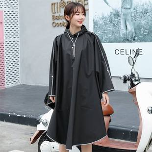 罩双边 徒步骑行雨衣手反光防雨帽檐加大码 时尚 雨衣套头款