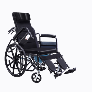 轮椅国家补贴助行器瘫痪老人专用老年人轮椅可躺轻便折叠带坐便器