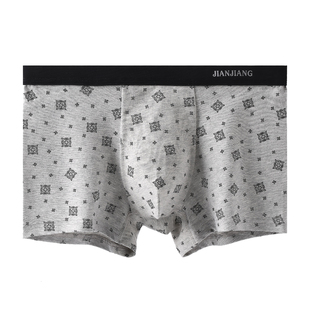 健将男士内裤品牌官方旗舰店纯棉四角加肥加大码宽松肥佬裤平角裤