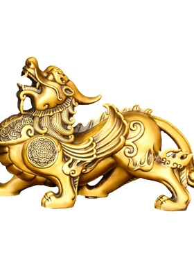 纯铜貔貅摆件一对客厅店铺装饰品