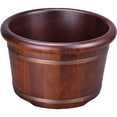 花梨木泡脚桶带按摩保温木桶