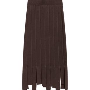 播不规则半身裙女商场同款2024新款气质温柔复古针织裙BDR1BD0403