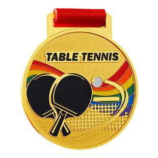 奖牌定做乒乓球纪念品定制双打比赛奖杯单人团体赛通用颁奖牌金牌