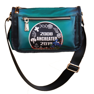 大容量时尚休闲斜挎包宽肩带横款撞色女包牛津布通勤多夹层小方包