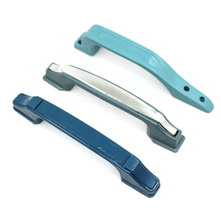 老式美心铸诚飞云盼盼防盗门把手十字外装门七字塑料拉手大门锁把