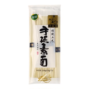 双塔手延素面全麦劲道挂面袋装水煮方便速食面日式拌面250克每包