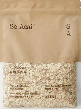 SOACAI原味全粒纯燕麦片1000g