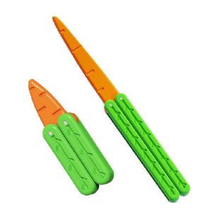 3D大小萝卜刀蝴蝶折叠变形重力儿童玩具解压1911萝卜手枪新年礼物