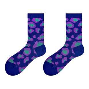 双针双路个性堆堆袜子几何日系甜美复古网红花朵秋冬文艺菱格英伦