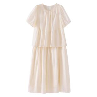 婧麒孕妇装连衣裙夏季孕期法式长裙高级穿搭2026新款孕妈通勤穿搭