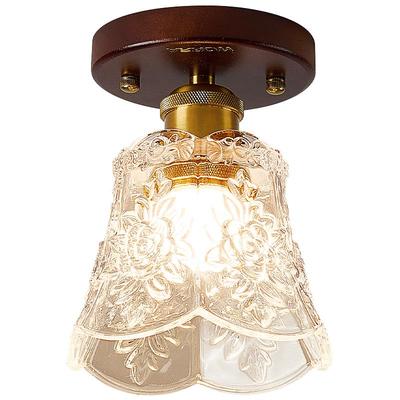 箭牌中古风玻璃过道吸顶灯玄关灯