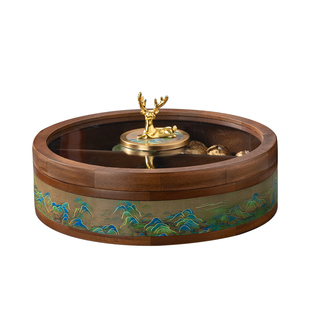 四宫格干果盘客厅家用糖果收纳盒轻奢高档茶点点心盘新中式果盘子