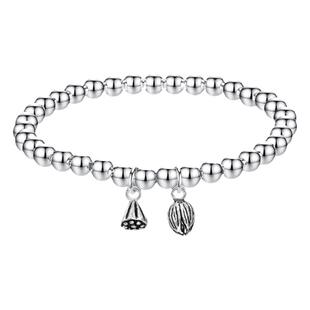 【粉丝款】梦祥银两世欢手链女银手链银珠子圆珠串珠送女友礼物