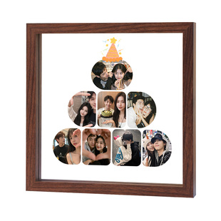 diy定制照片相框亚克力摆件情侣闺蜜创意摆台生日周年纪念日礼物