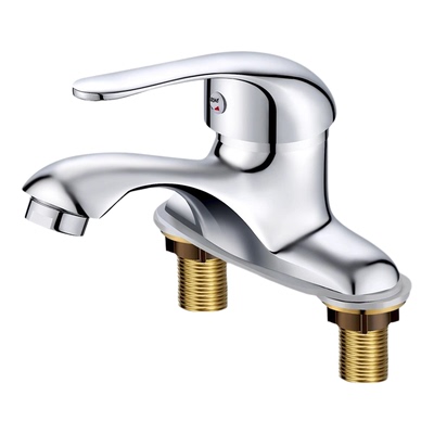 全铜面盆冷热水龙头双孔三孔