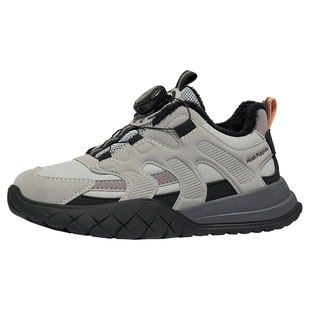 暇步士童鞋男童棉鞋冬季加绒保暖儿童运动鞋户外轻便防滑休闲鞋男