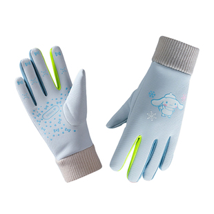 手套儿童秋冬季加绒保暖小学生男童女孩加厚骑车防风防水骑行滑雪