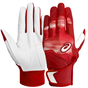 亚瑟士ASICS 成人青少年棒垒球打击手套专业击球防滑透气比赛双手
