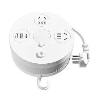 多功能伸缩排插插座插排宿舍插线板usb家用长线圆形充电桌面墙壁