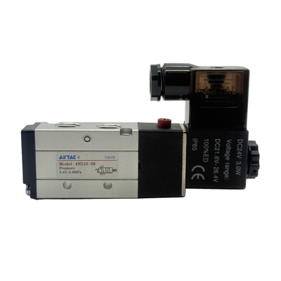 亚德客正品气动电磁阀4N210-08
