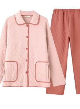 康妮雅女轻薄夹丝保暖秋冬家居服