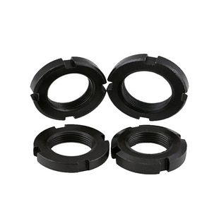 国标GB812元圆螺母开槽螺母止退螺母四槽螺母并帽加厚M10M20-M200