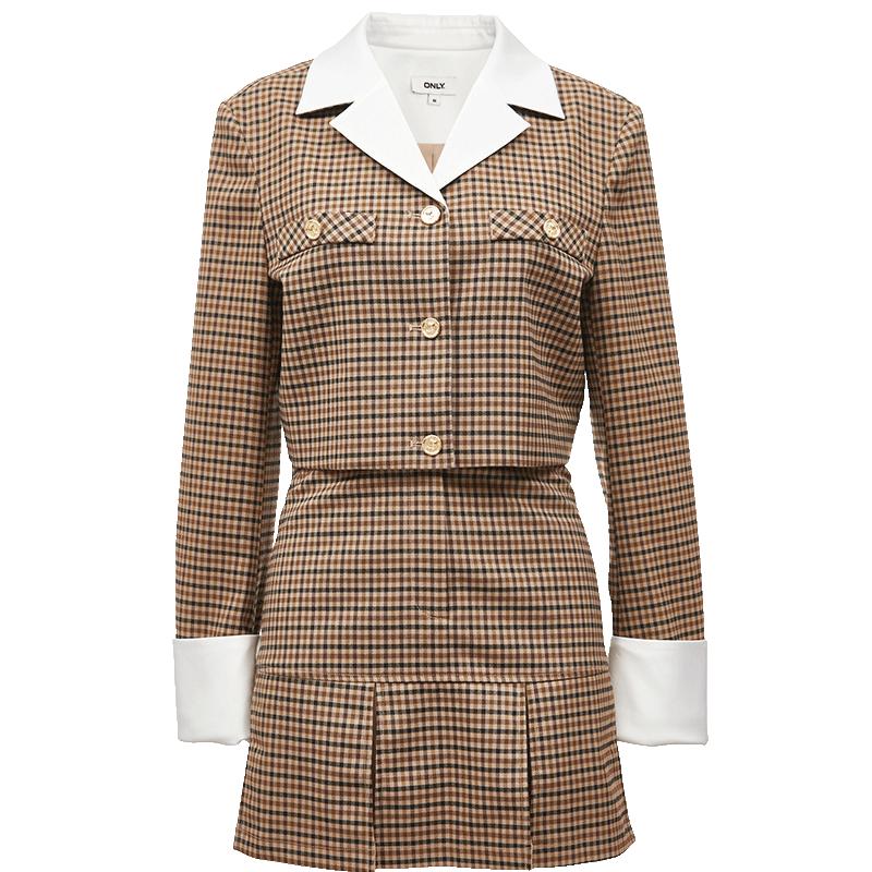 ONLY格纹西装套装连衣裙