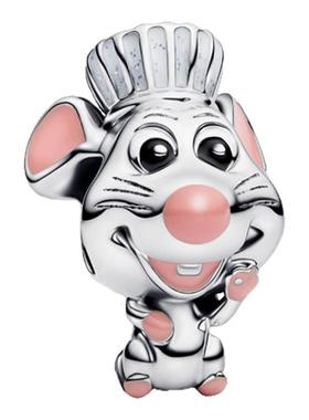 925银珠子柴郡猫幽灵狗金花朵夜光变色龙小飞象diy串饰手链女