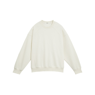 【明星同款】BODYDREAM珠地双面老钱卫衣男圆领宽松休闲套头上衣