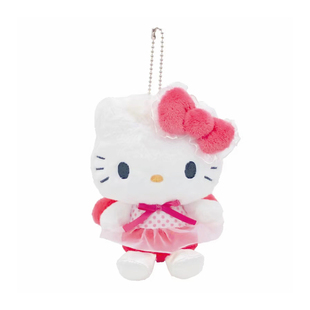 现货日本三丽鸥hellokitty芭蕾天使蕾丝波点美乐蒂毛绒包包小挂件