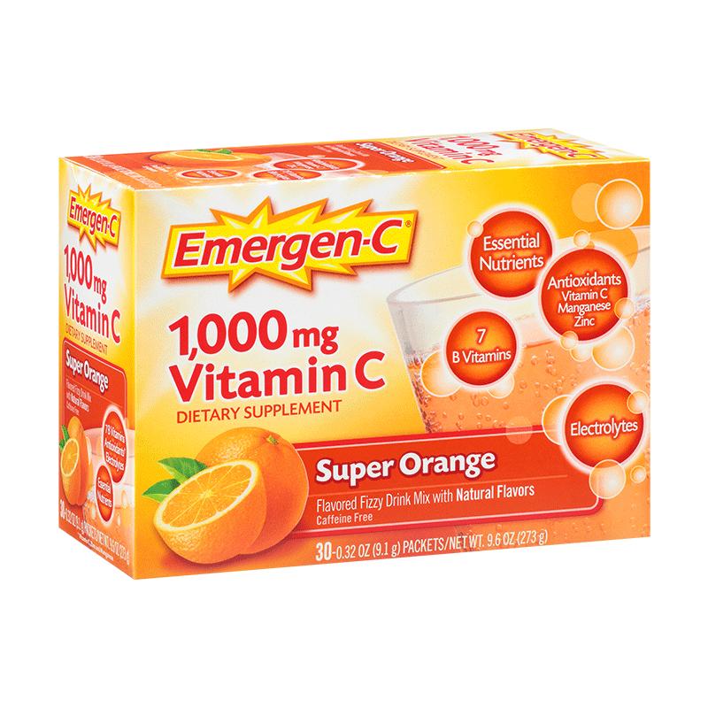 Emergen-C益满喜进口维生素EMC泡腾粉VC冲饮剂增强免疫力维他命c