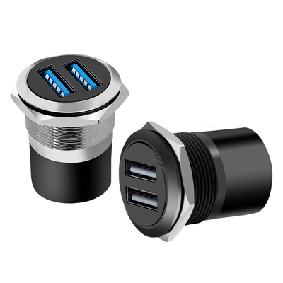 双口USB3.0模块插座C型母对母