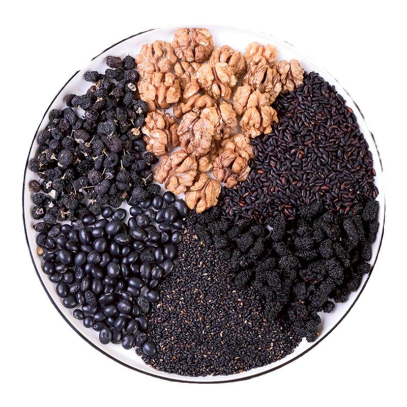 五黑粉现磨黑芝麻核桃黑豆桑葚粉黑芝麻糊无添加  五谷鲜森现磨店