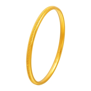 老庙黄金足金古法工艺古色传承花丝实心手镯固口时尚手饰婚嫁计价