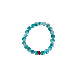 「青花络」新中式天然石手链清新海宝蓝手串国风气质玛瑙串珠手饰