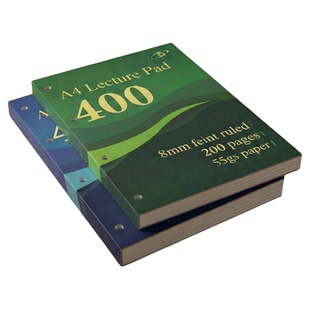 美式薄脆本55g绿色蓝色A4七孔400页美式分栏横线加厚笔记本子大学生考研考公考编日记本小红书同款高中生专用