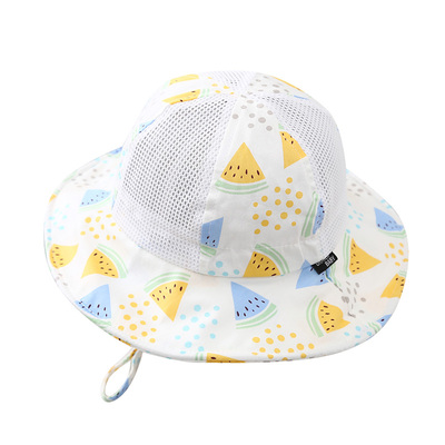 夏季薄款半网遮阳防晒帽水果